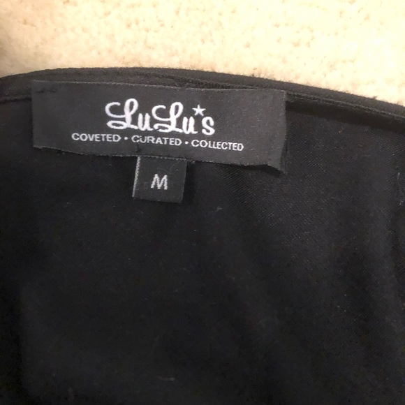 LULUS:BLACK BACKLESS LACE DRESS - Picture 6 of 6